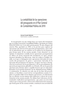 La contabilidad de las operaciones del presupuesto en el Plan