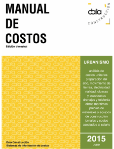 Manual de Costos Urbanismo 7 / 2015 Julio