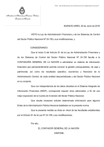 Disposición N° 07/16 de la Contaduría General de la Nación