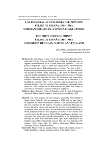 Las primeras acuñaciones del Príncipe Felipe de España (1554