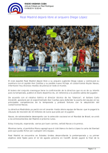 Real Madrid dejará libre al arquero Diego López
