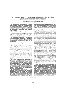 CASO RELATIVO A LA PLATAFORMA CONTINENTAL DEL MAR