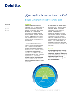 ¿Que implica la institucionalización?