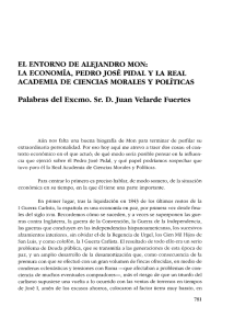 El entorno de Alejandro Mon - Real Academia de Ciencias Morales