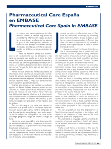 Pharmaceutical Care España en E M B A S E Pharmaceutical Care