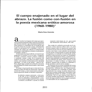 El cuerpo enajenado en el lugar del abrazo. La fusión como