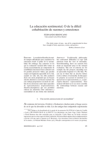 La educación sentimental. O de la difícil cohabitación de