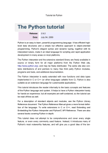 The Python tutorial