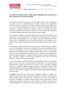 Los puestos de monitor/a escolar a tiempo parcial. Aclaraciones