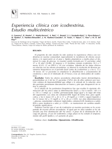 experiencia clínica con icodextrina. estudio multicéntrico