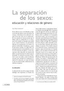 educación y relaciones de género