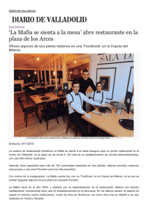 `La Mafia se sienta a la mesa` abre restaurante en la plaza de los