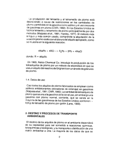 La producción del tetraetilo y el tetrametilo de plomo está