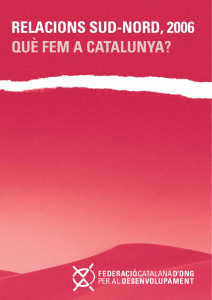 relacions sud-nord, 2006 què fem a catalunya?