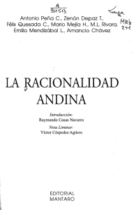 la racionalidad " andina