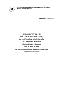 REGLAMENTO N° CB-1-09 DEL COMITÉ PRESUPUESTARIO DE