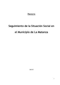 Seguimiento de la Situación Social en el Municipio de La Matanza
