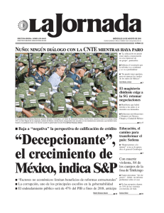 ``Decepcionante``, el crecimiento de México - La Jornada