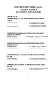 LISTADO DE MAGISTRADOS