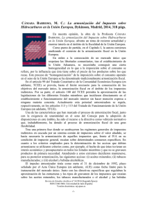 CÁMARA BARROSO, M. C.: La armonización del Impuesto sobre