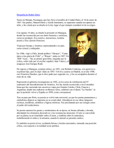Biografía de Rubén Darío Nació en Metapa, Nicaragua, que hoy