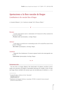 Aportaciones a la flora vascular de Burgos