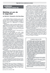 (Rep&uacute;blica federal de) Medidas en pro de la seguridad