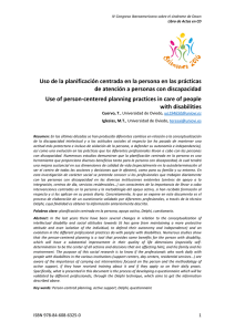 Uso de la planificación centrada en la persona en las prácticas de
