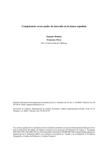 Competencia versus poder de mercado en la banca española