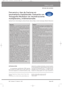 Frecuencia y tipo de fracturas en traumatismos maxilofaciales