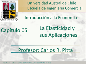 La Elasticidad y sus Aplicaciones Profesor: Carlos R. Pitta Capítulo 05