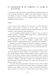 2.47. Desapariciones de los candidatos a la alcadía de Huancapi