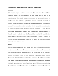 Los presupuestos morales en la filosofía política de