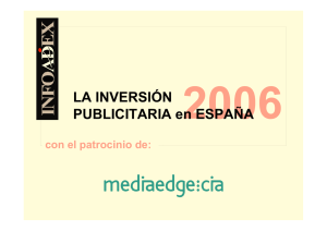 LA INVERSIÓN PUBLICITARIA en ESPAÑA