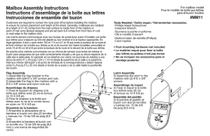 Mailbox Assembly Instructions Instructions d