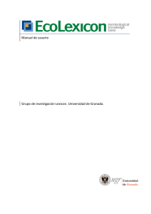 Manual de usuario Grupo de investigación Lexicon. Universidad de