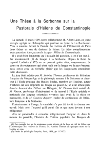 Une thèse à la Sorbonne sur la pastorale d` Hélène de Constantinople