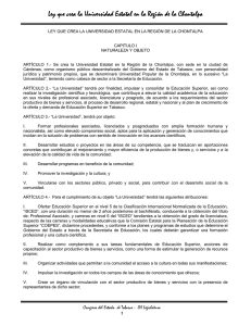 Ley que crea la Universidad Estatal en la Región de la Chontalpa