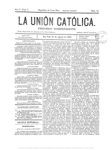 La unión católica: periódico independiente Temática