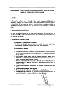 Licitaci6n Publica: "Contratacion del Servicio de Seguridad y
