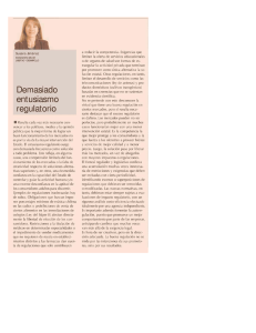 Demasiado entusiasmo - Libertad y Desarrollo