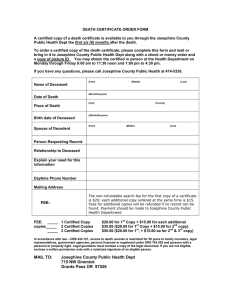 birth and death certificate order forms