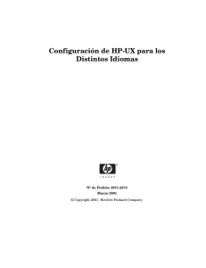 Configuración de HP-UX para los Distintos Idiomas