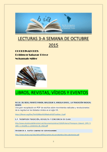 Lecturas de la Tercera Semana de Octubre 2015