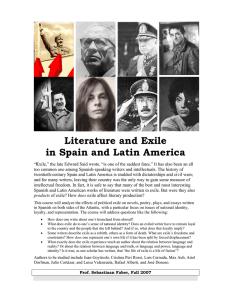 Literature and Exile in Spain and Latin America