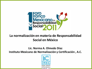 La normalización en materia de Responsabilidad Social en México