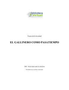 EL GALLINERO COMO PASATIEMPO - Biblioteca Virtual Universal