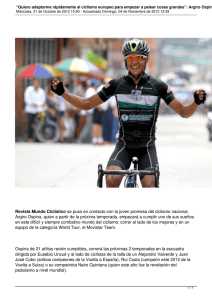 Argiro Ospina - Revista Mundo Ciclistico