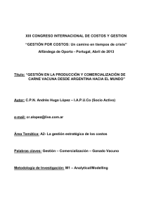 XIII CONGRESO INTERNACIONAL DE COSTOS Y GESTION
