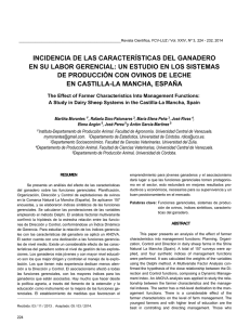 IN CI DEN CIA DE LAS CA RAC TE RÍS TI CAS DEL